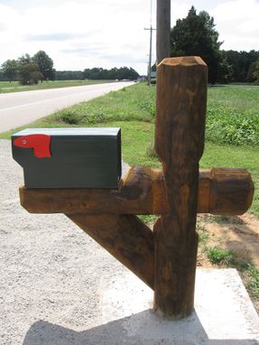 Custom Made Round Heavy Timber Frame Mailbox Post