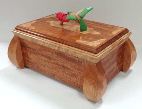 Custom Made Carved Hummingbird Keepsake Box