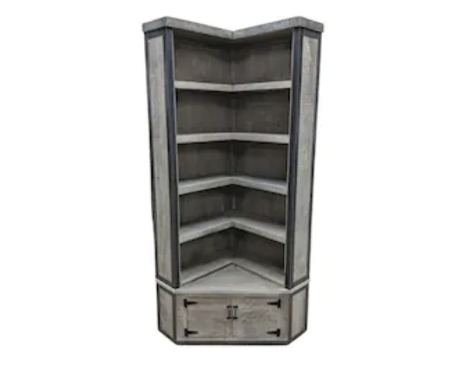 Custom Made Rustic Industrial Corner Bookcase With Seat / Barn Board / Book Case