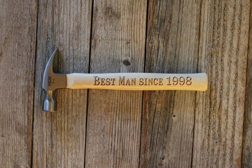 Custom Made Custom Engraved Wood Hammer --Ham-Lw-Best Man Since 1998
