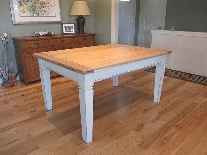 natural hickory dining room table