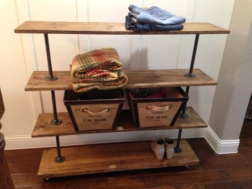 Custom Made Rolling Storage Cart With Four Shelves