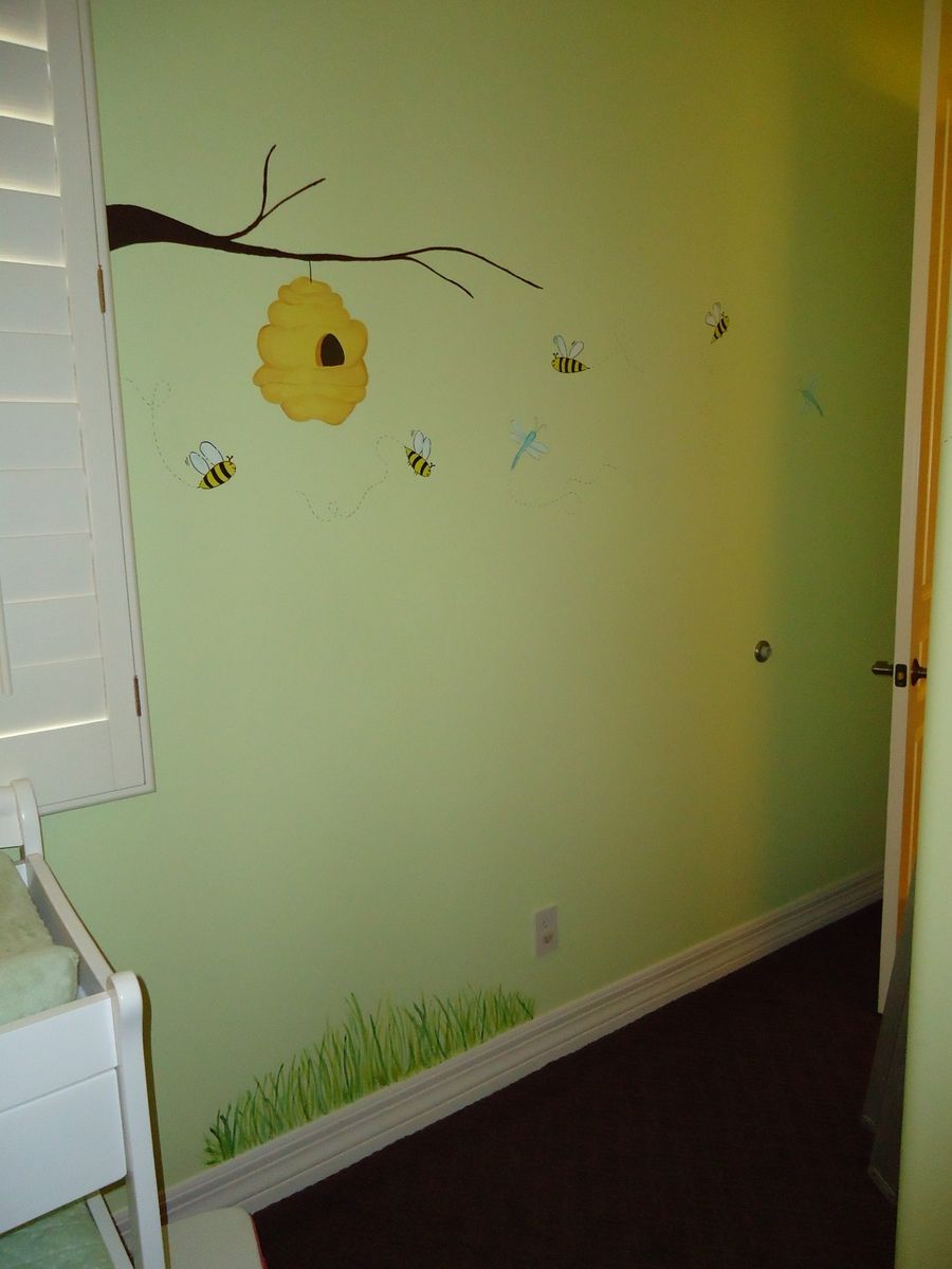 Custom Made Honey Bee Mural by Kid Murals by Dana | CustomMade.com