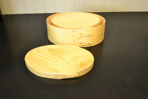 Custom Made Set / Pair Of Nesting Shaker Style Oval Boxes Pine Sale