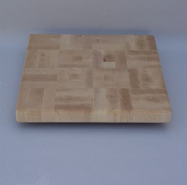 Custom Made Square Maple End Grain Up Cutting Board