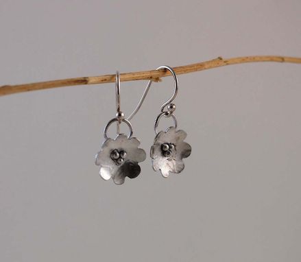 Custom Made Dainty Silver Flower Earrings