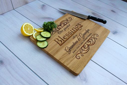 Custom Made Personalized Cutting Board, Cutting Board, Wedding Gift –Cb-Wo-Greatestblessingsgrandmagrandpa