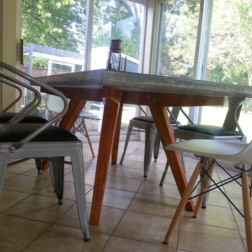Custom Made Concrete Patio/Dining Table by Mike Made