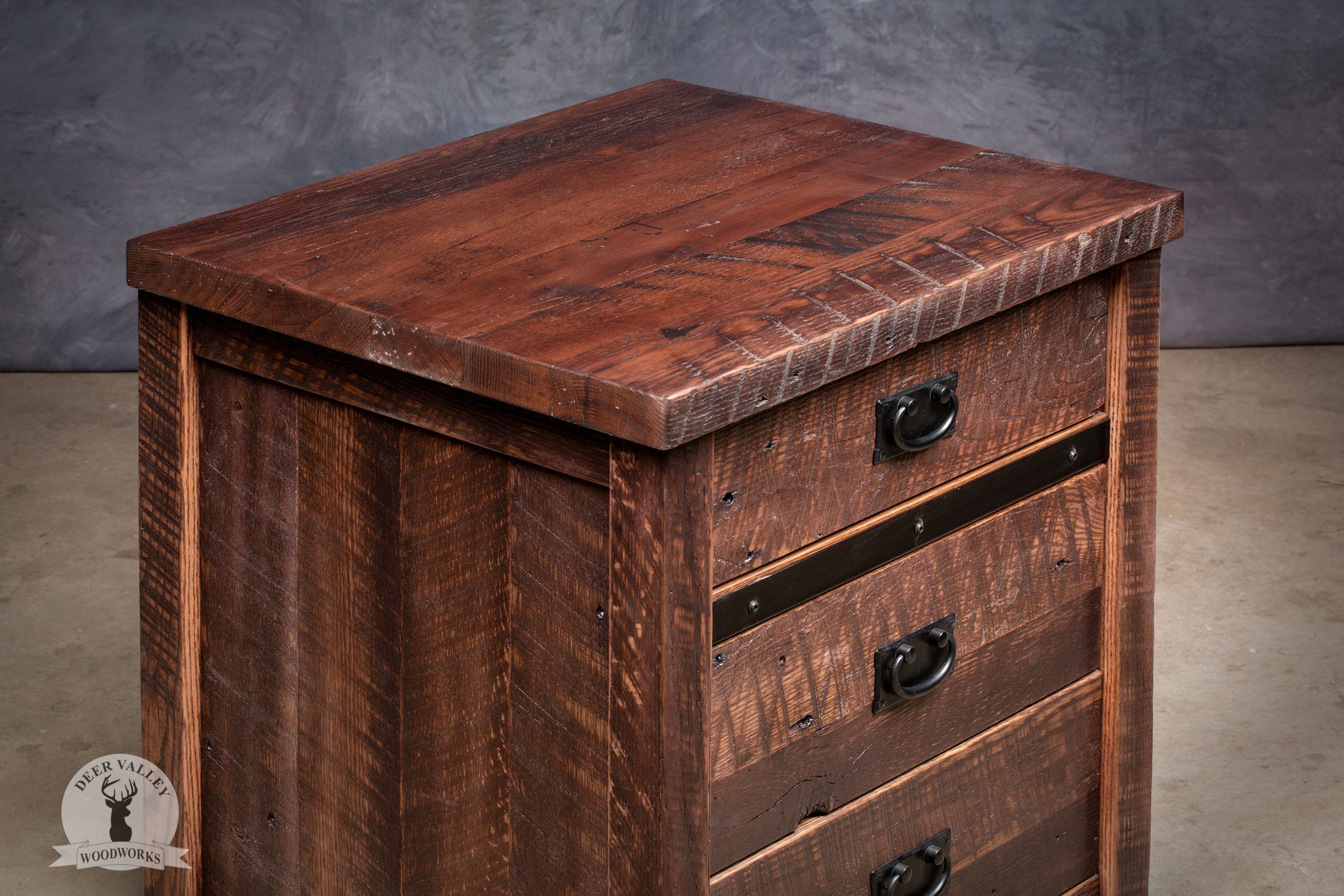 Buy Handmade Stained Barnwood End Table, Reclaimed Wood Night Stand