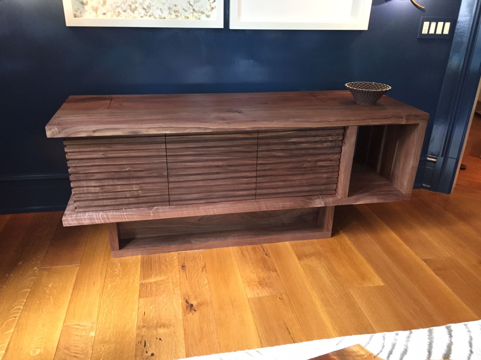 Buy Hand Crafted Hidden Tv Credenza, made to order from Design By Jeff