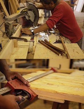Custom Made Wing Back Chair Industrial Modern Reclaimed Wood