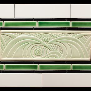 Art Nouveau Ceramic Mural Backsplash Bath Tile #605 