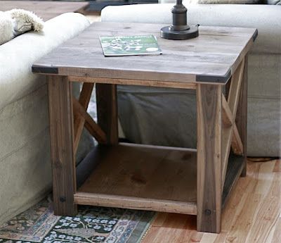 Custom Made X Style Coffee Table And End Table Set
