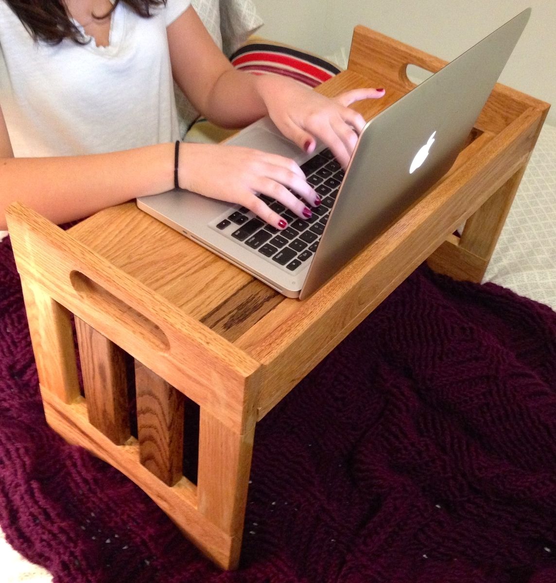 Custom Made Breakfast Tray by Shawn's Woodworking