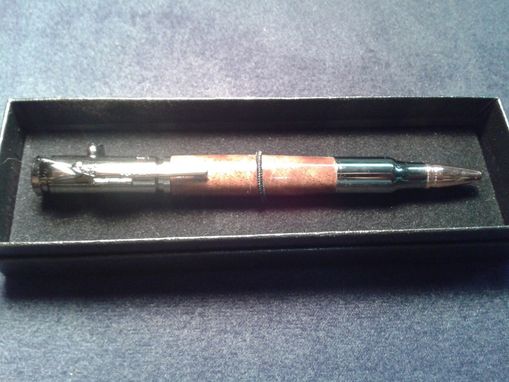 Custom Made Handmade / Hand Crafted Black Walnut 30 Caliber Bolt Action Pen