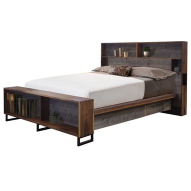 Custom Made Platform Bed With Wired Storage Headboard | Configuration 4 |