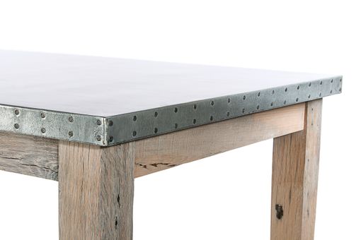 Custom Made Zinc Table  Zinc Dining Table - The Cambridge Zinc Top Table