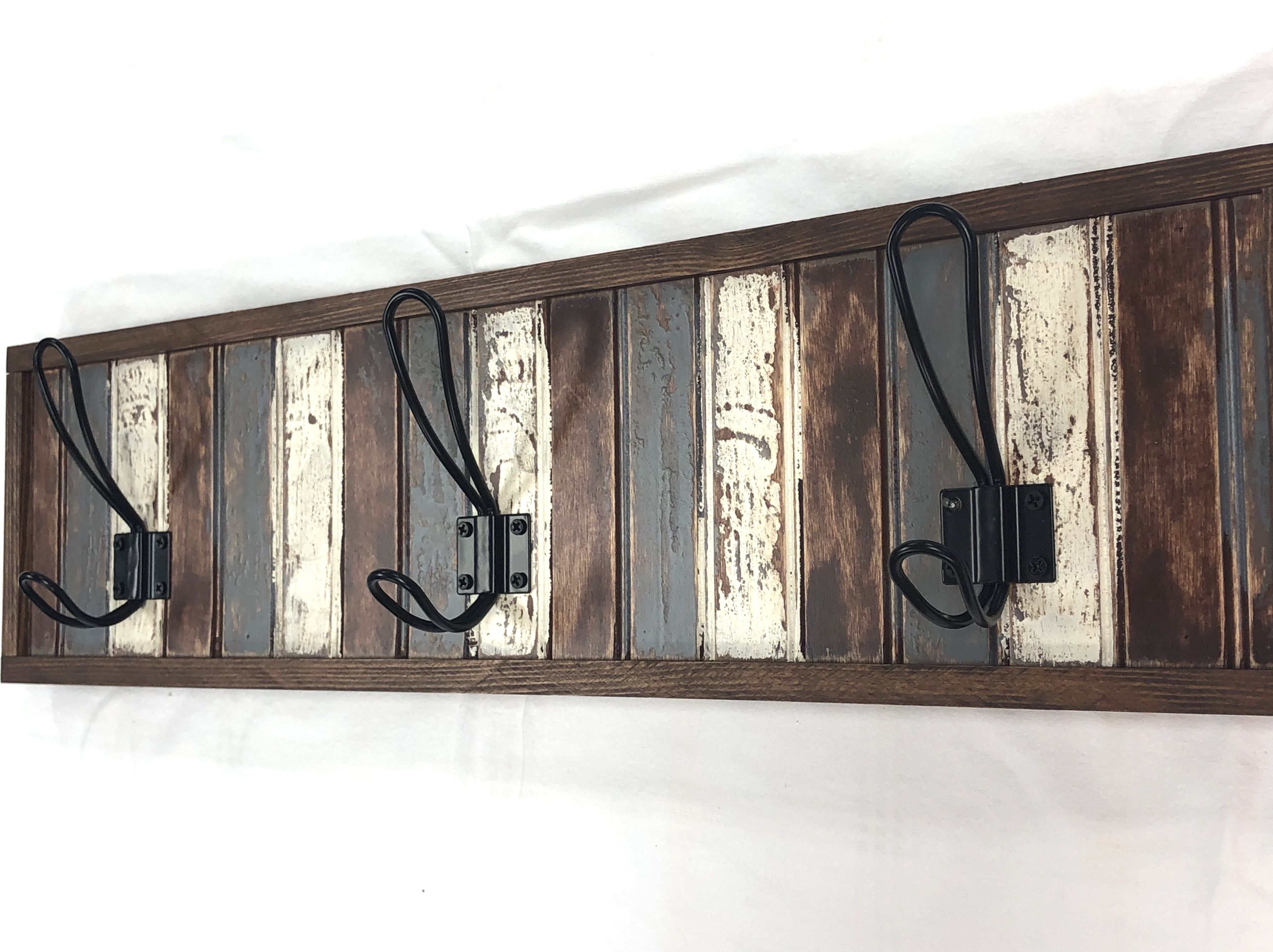 American Farmhouse Wood Wall Coat Hook Rack, Handmade in the USA