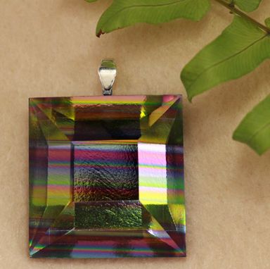 Custom Made Diamond Faceted Glass Pendants