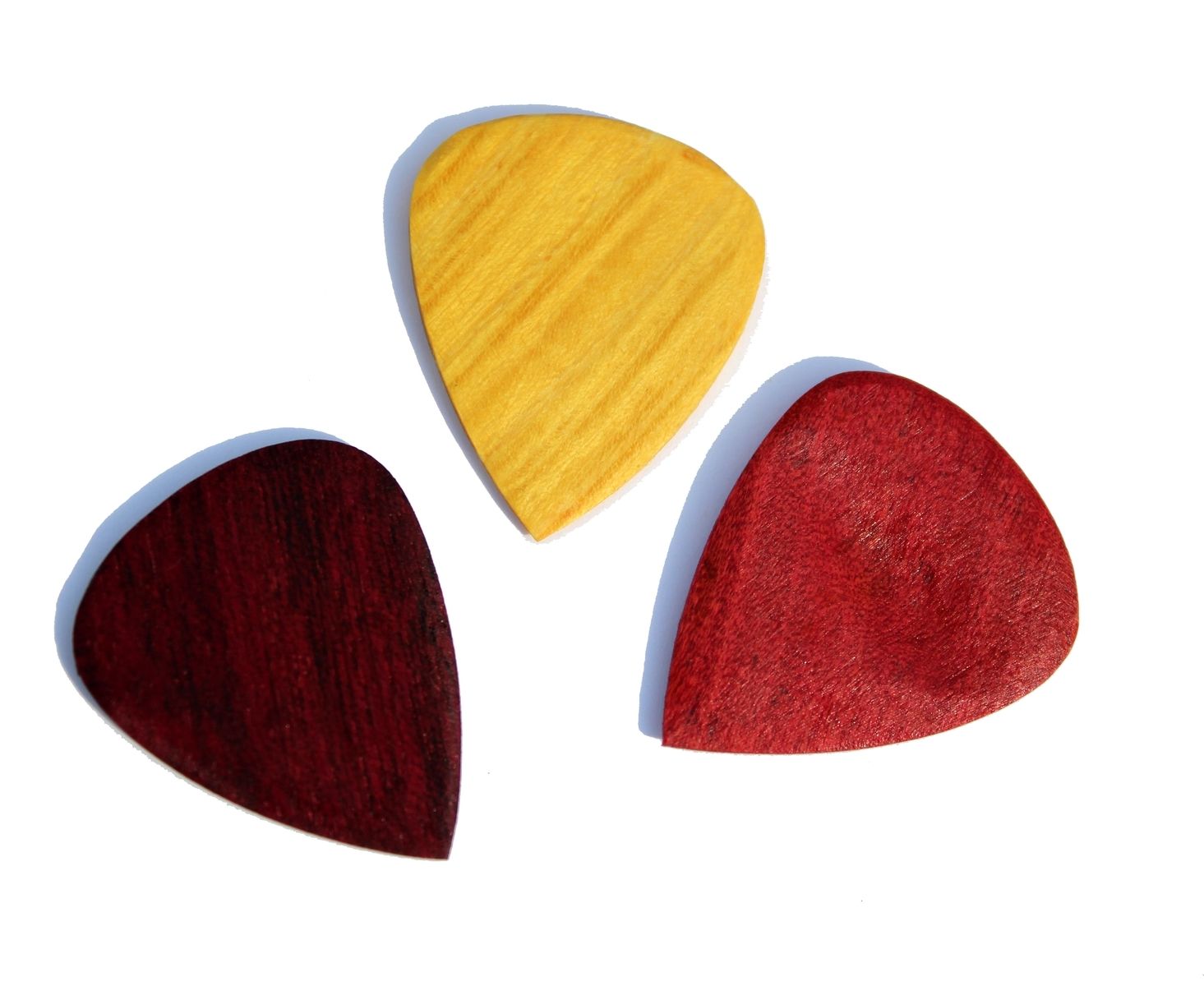Custom Made Handmade Wood Guitar Picks by Wood Recycled