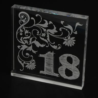 Custom Made Laser Cut/Engraved Acrylic Table Numbers