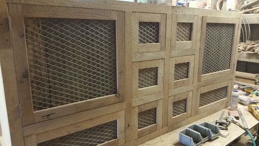 Custom Made Reclaimed Barn Wood And Metal Industrial Double Vanity
