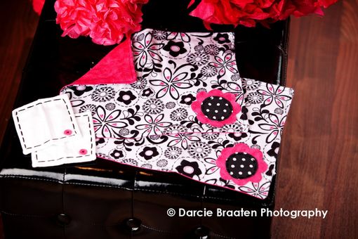 Custom Made Soft Flannel Placemats And Table Napkins "Cookies And Cream''