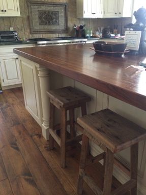 Custom Made Reclaimed Barn Wood Rectangle Stools With Free Shipping