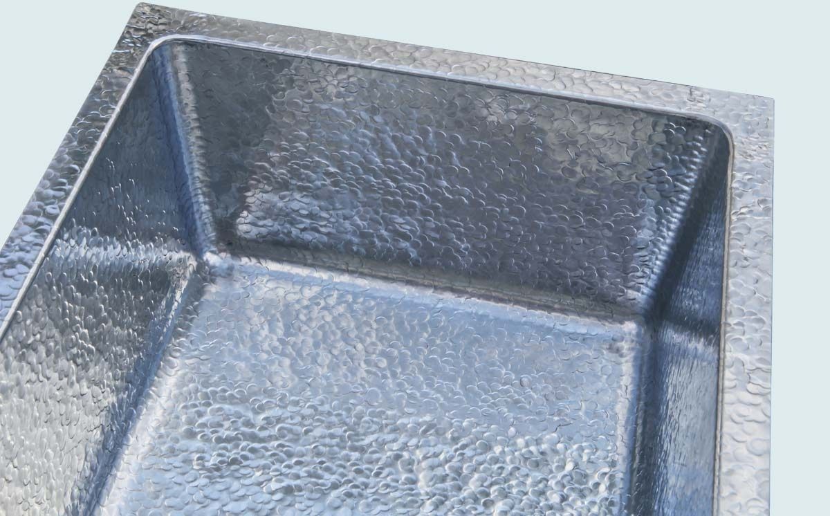 Hand Made Zinc Sink With Hammering & Semigloss Finish by Handcrafted Metal