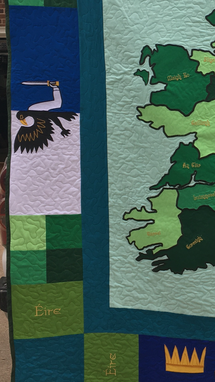 Custom Made Map Of Ireland Irish Custom Embroidered Appliqued Quilt