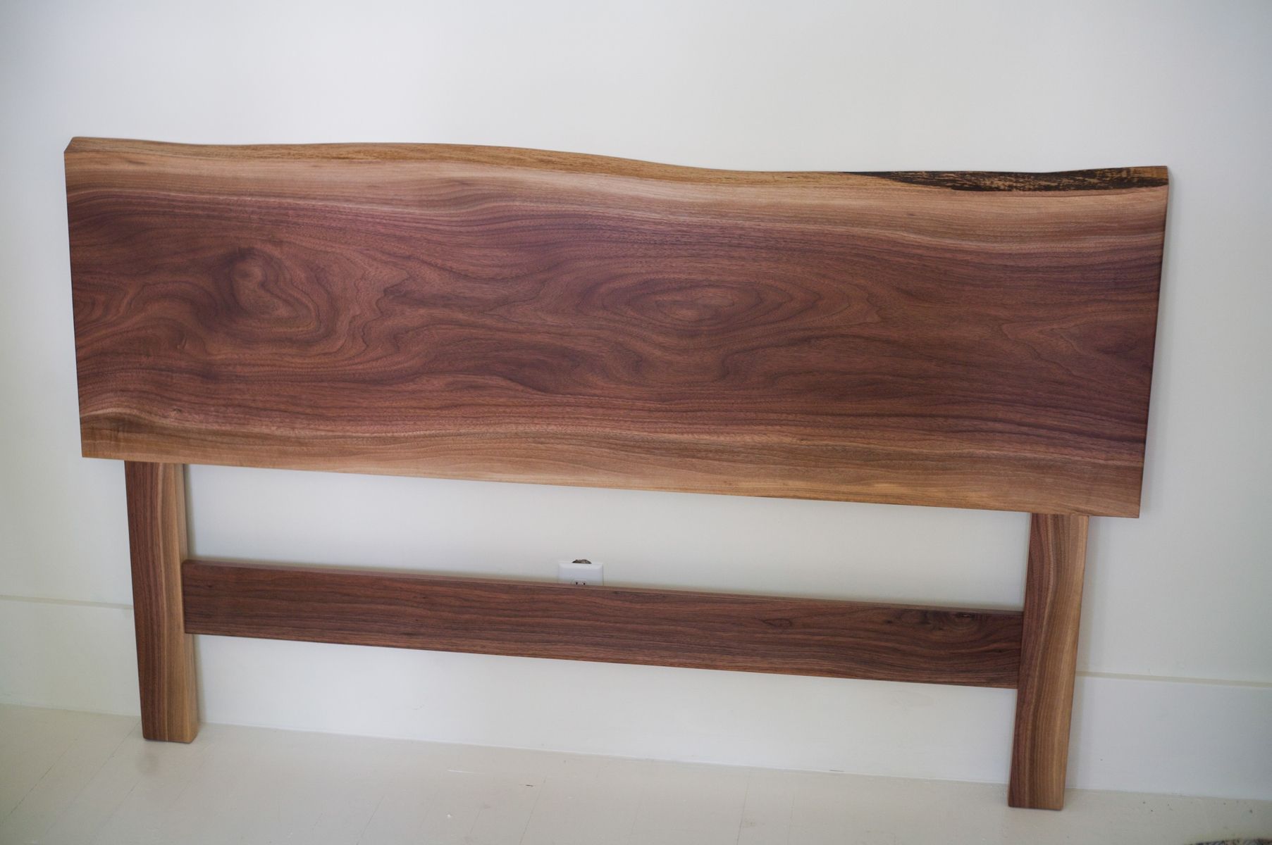 Custom Solid Walnut Headboard by Hedge House Furniture 