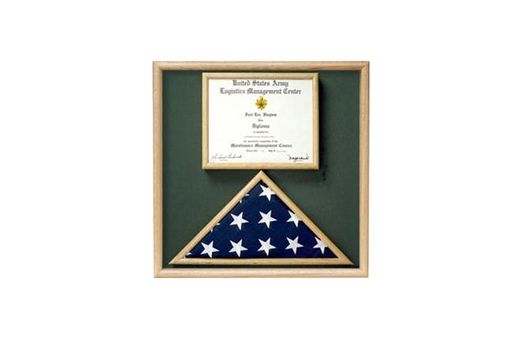 Custom Made Flag And Certificate Combination Box Flag Certificate Display
