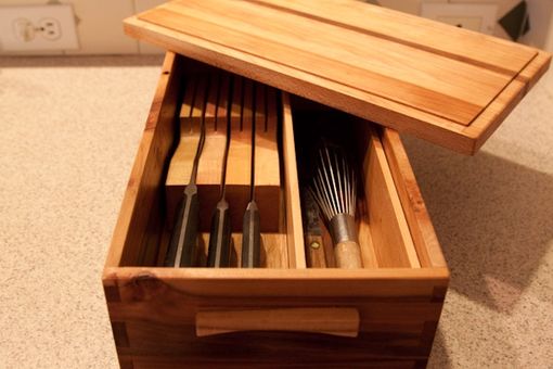Custom Made Apple Wood Knife Box