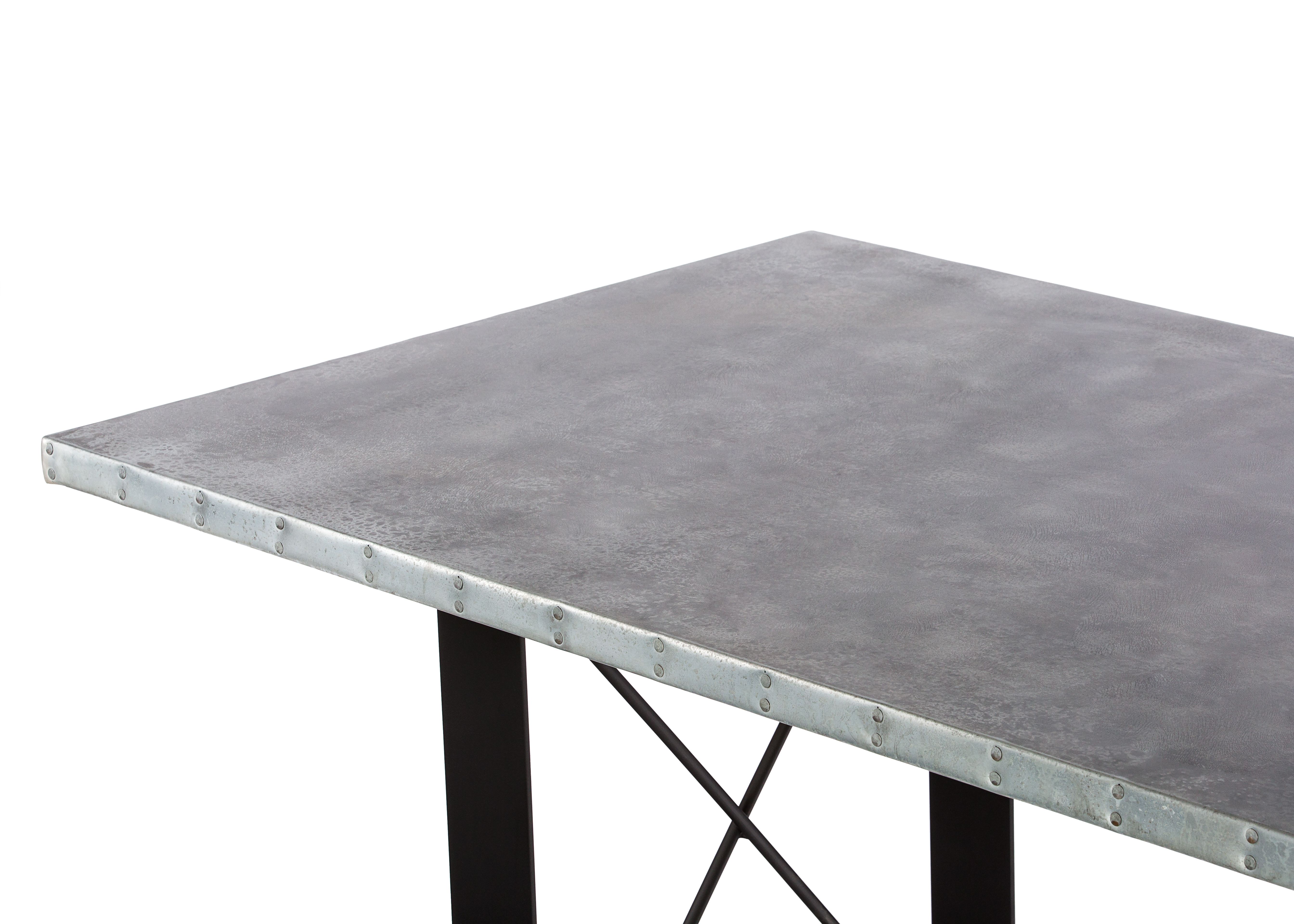 Buy Hand Made Zinc Table Zinc Dining Table The Soho Zinc Dining Table, made to order from