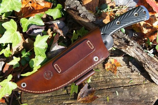Custom Made Leather Knife Sheath, Kydex And Sheepskin Lined