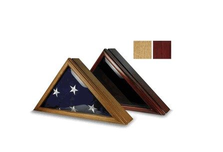 Solid Wood Flag Display Case for 5' X 9.5' Burial Flag
