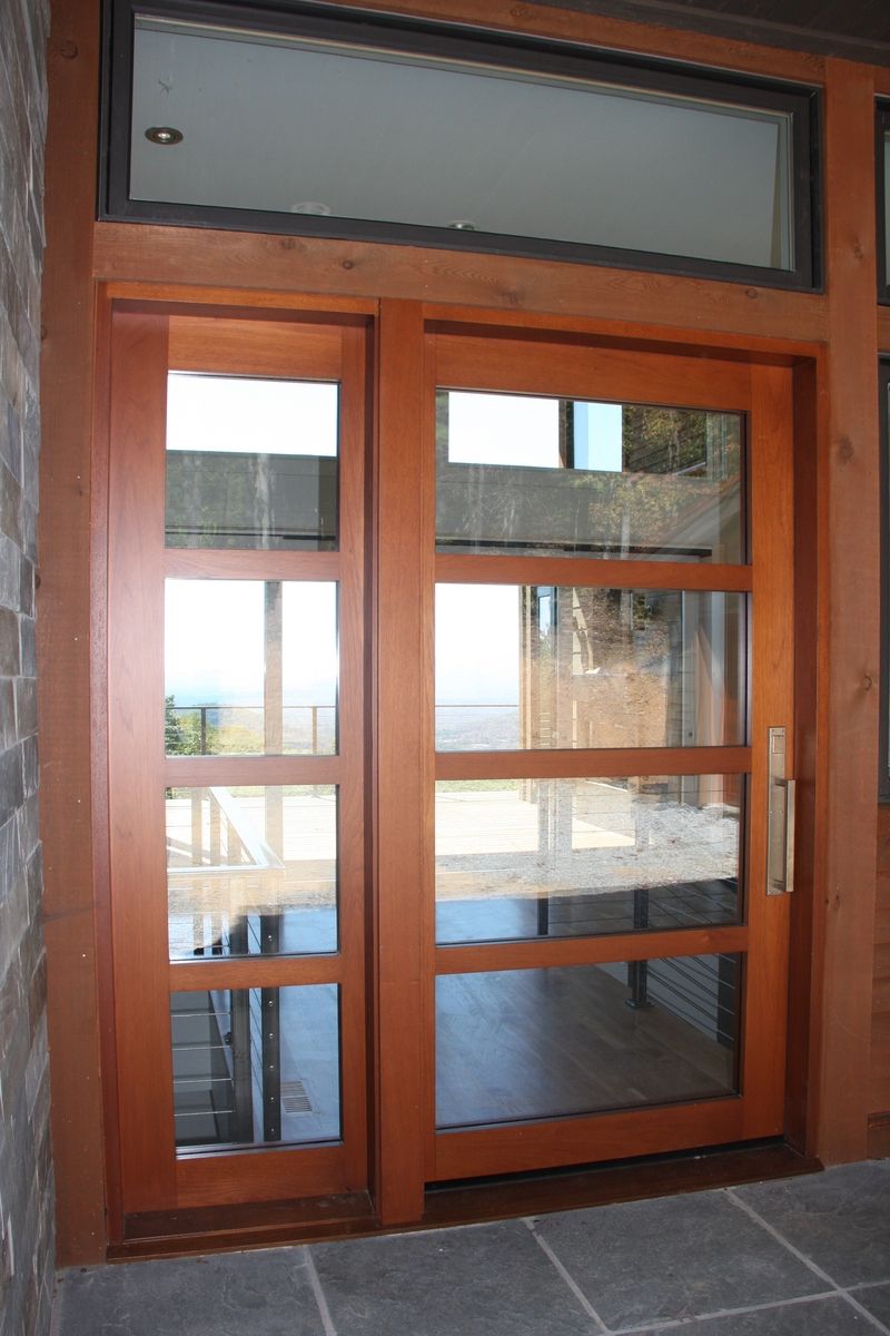 Hand Made Mountain Contemporary  Entry Doors  by Appwood 