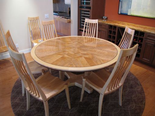 Custom Made Round Pedestal Table And Chairs