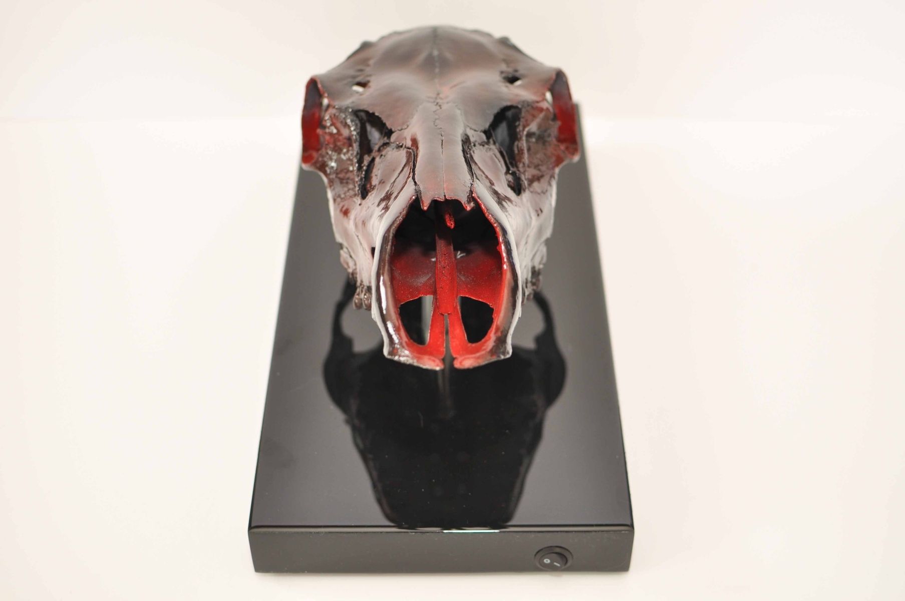 Hand Crafted Painted Elk Skull- Custom Sculpture And Art by FQ Studios