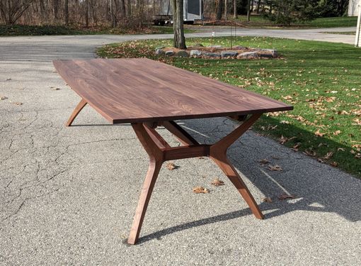 Custom Made Mid Century Inspired Walnut Dining Table