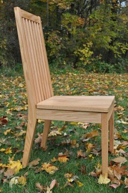Custom Made Mission Style Slat Back Dining Chair
