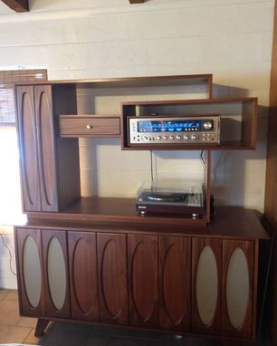 Custom Made Mid Century Modern Stereo Or Tv  Media Cabinet