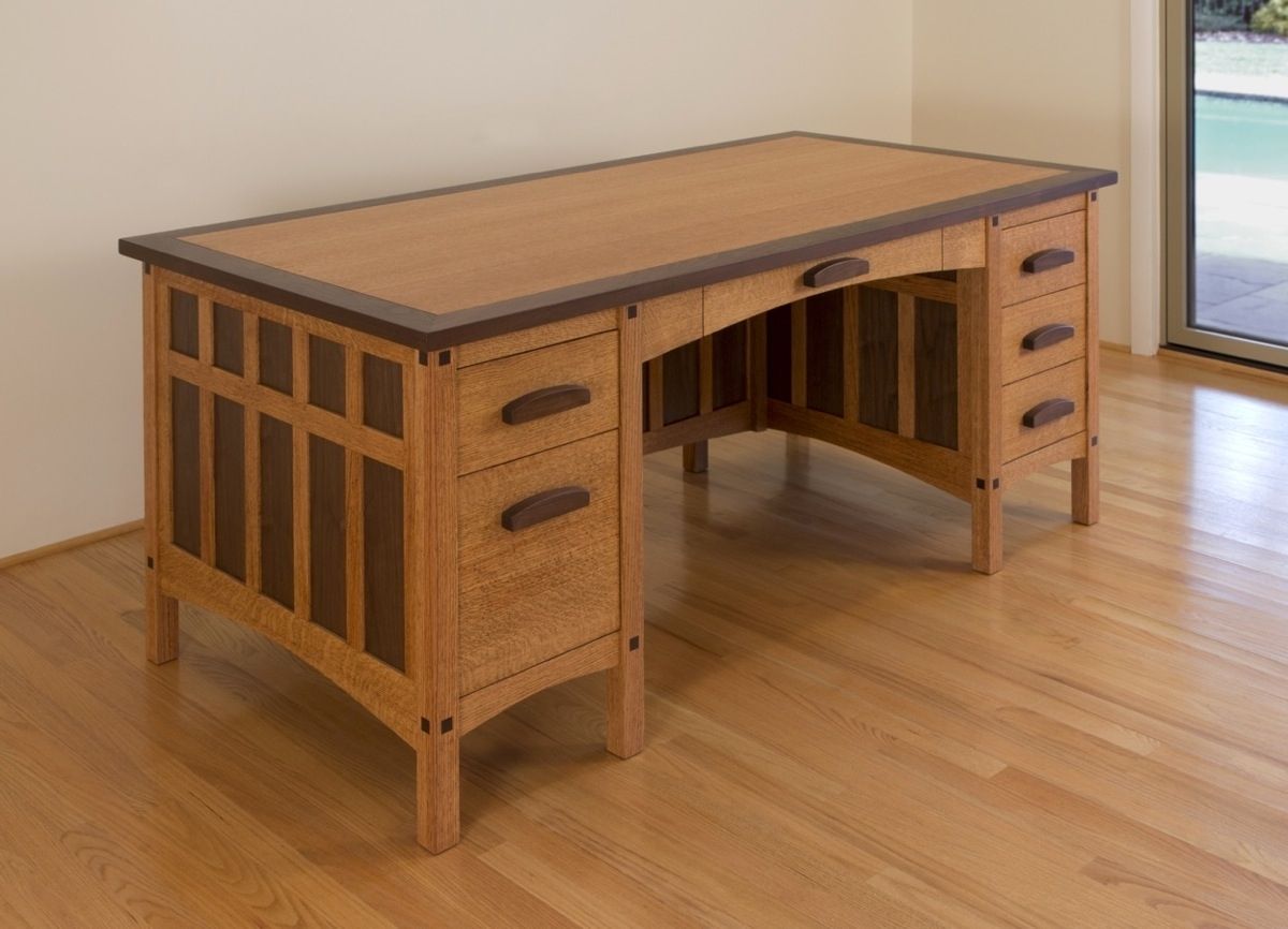 Custom Made Craftsman Desk by Hefner Woodworking Sorkin 