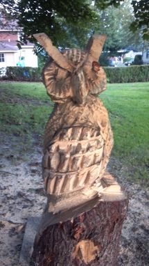 Custom Made Chainsaw Carved Owl