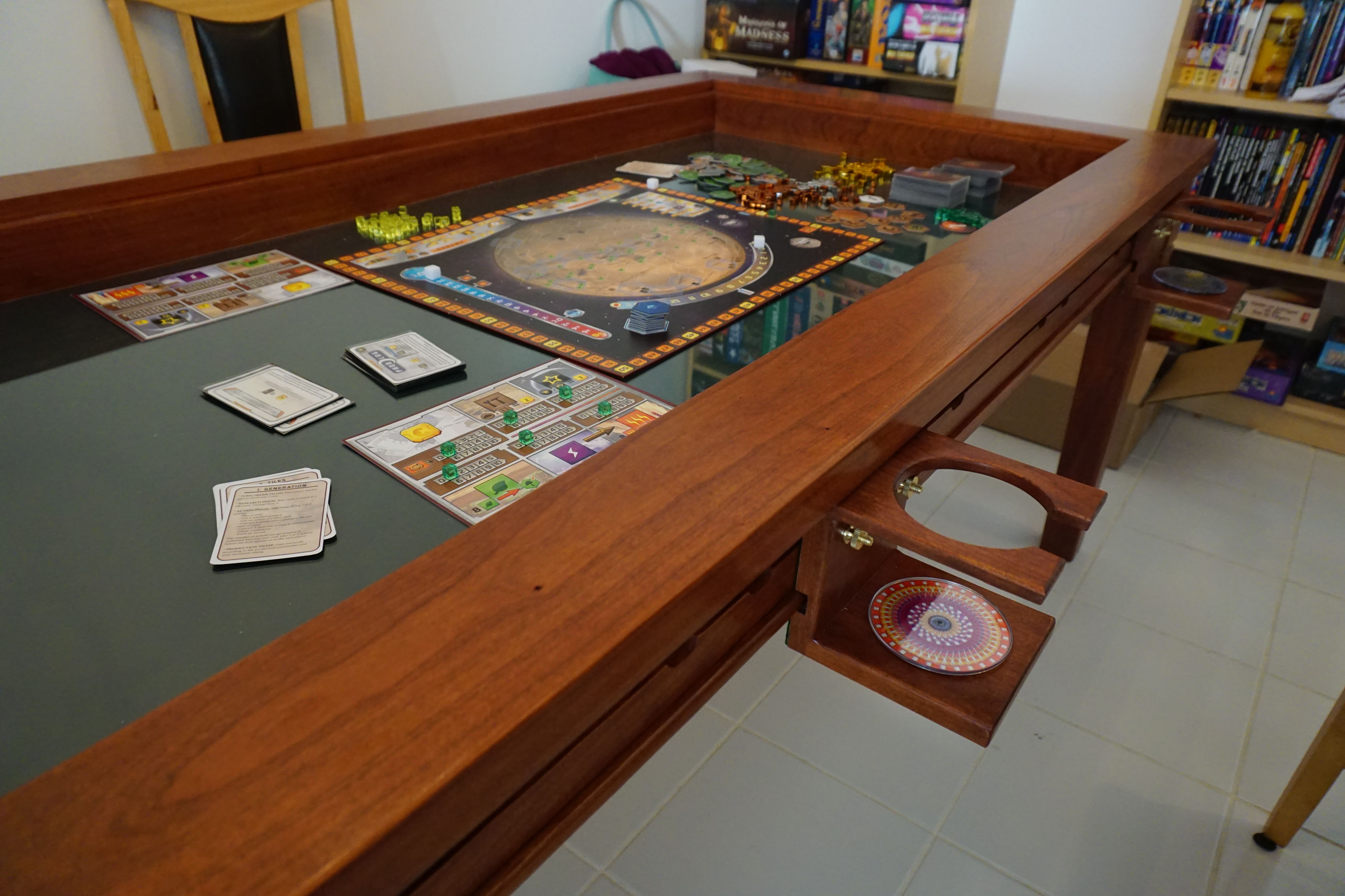 repurpose kitchen table into gaming table