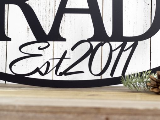 Custom Made Custom Metal Sign With Family Last Name And Established Year, Oval
