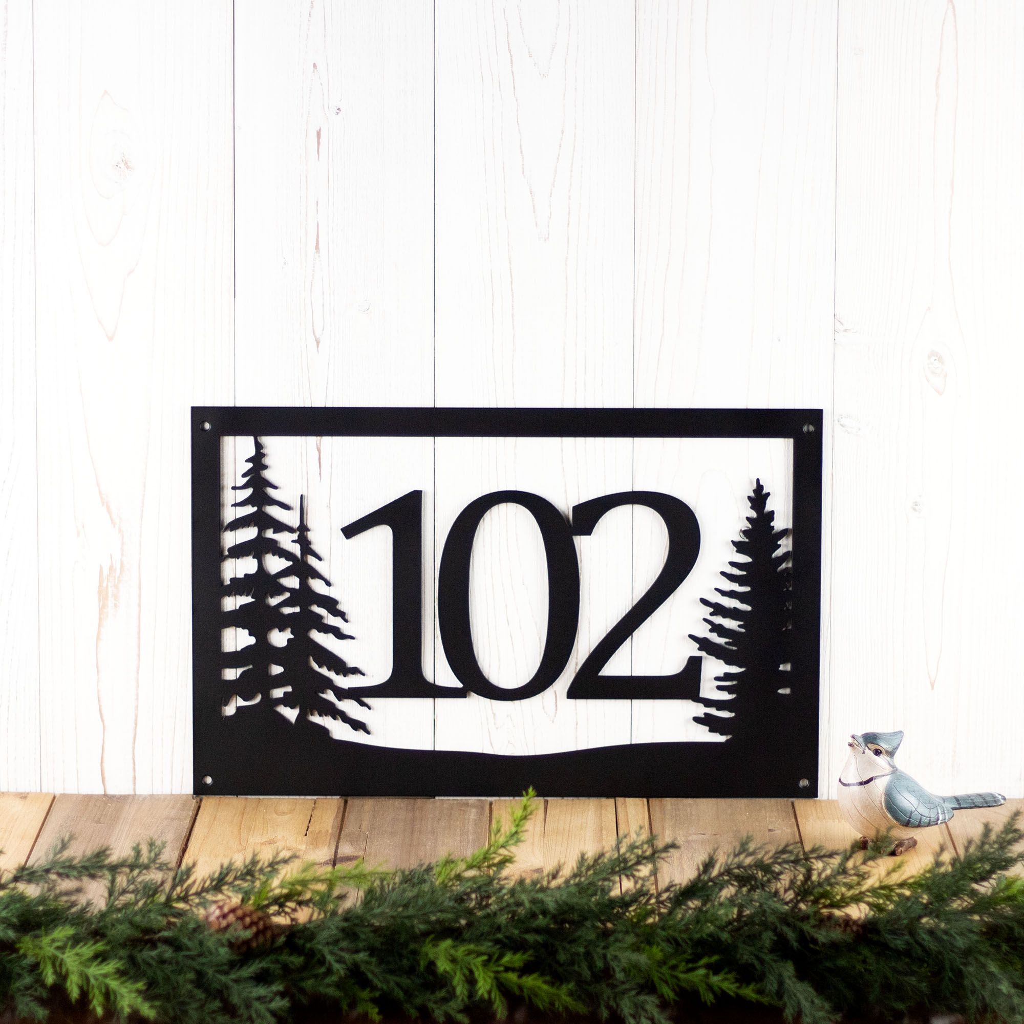 Buy Custom Made House Number Sign, Metal Sign Personalized Outdoor