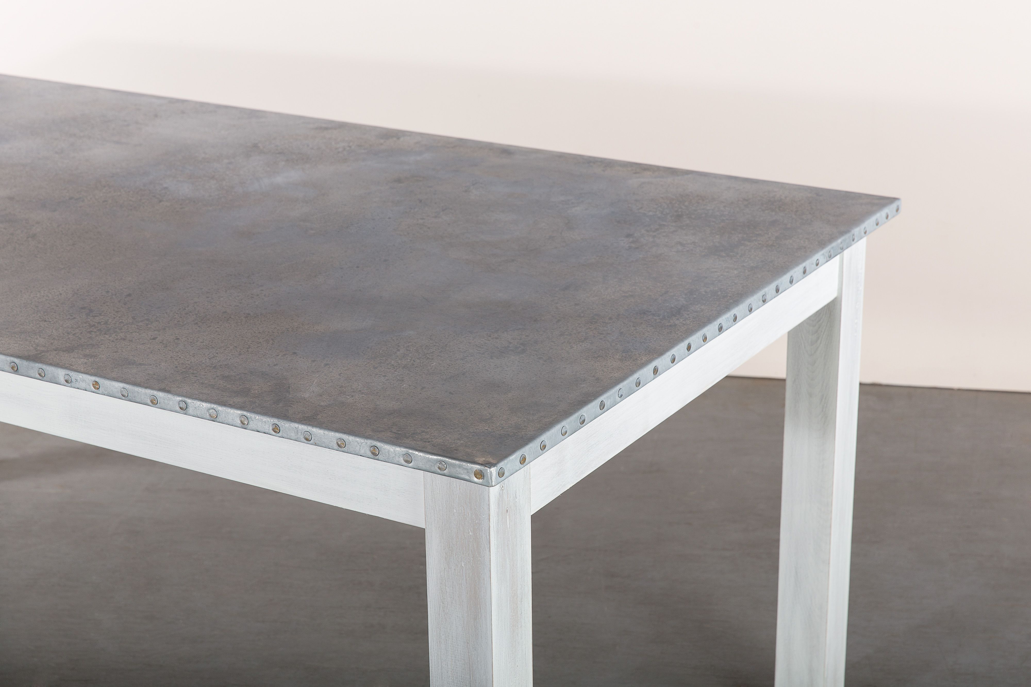 Buy Handmade Zinc Table Zinc Dining Table Jamestown Zinc Top Dining