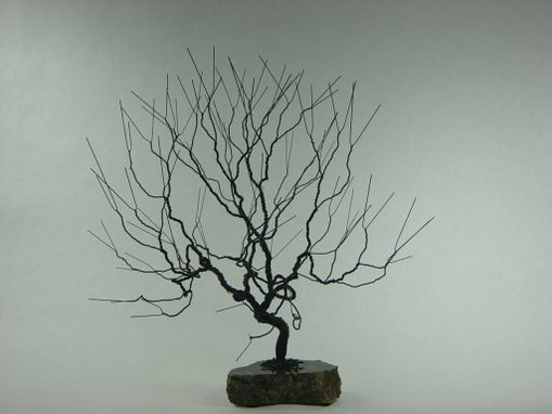 Custom Made Small Natural Wire Bonsai Tree Sculpture