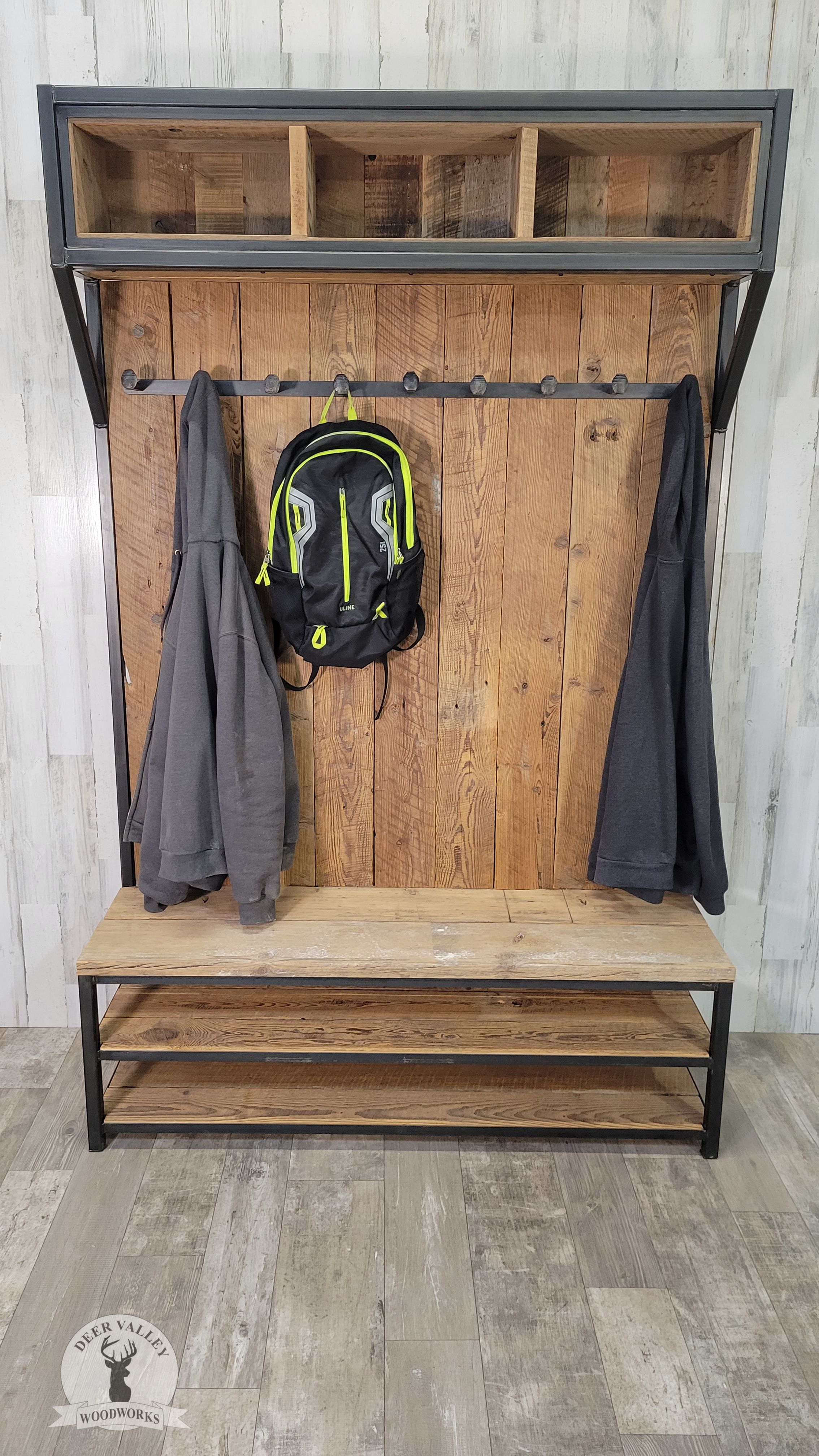 Buy Custom Made Reclaimed Barnwood Hall Tree, Reclaimed Wood Hall Tree